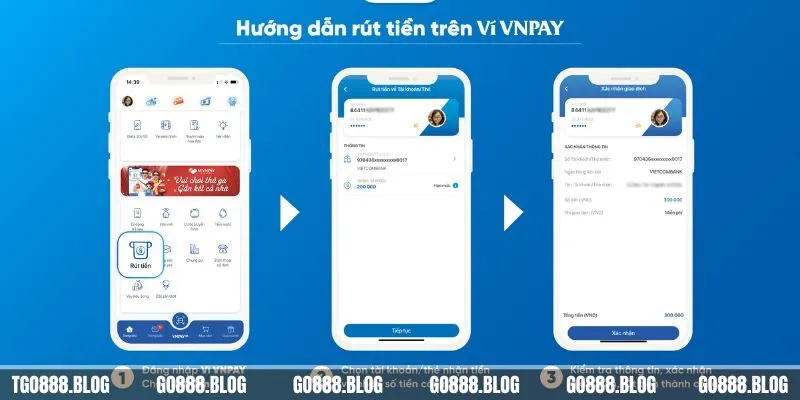 Rút tiền Go88 - Hướng dẫn chi tiết thao tác thực hiện ở Go88 3 Hướng dẫn cho cược thủ cách rút tiền qua ví điện tử
