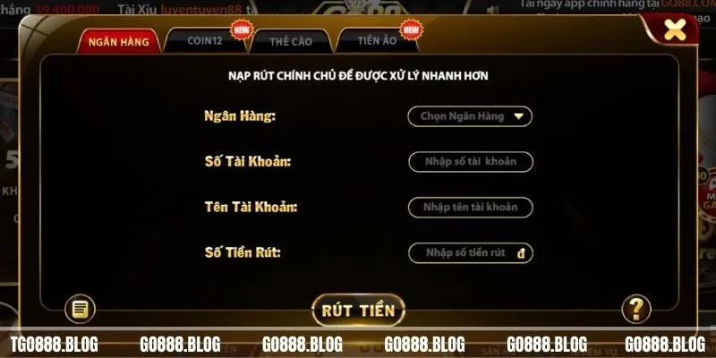 Go88 8 Hướng dẫn rút tiền Go88